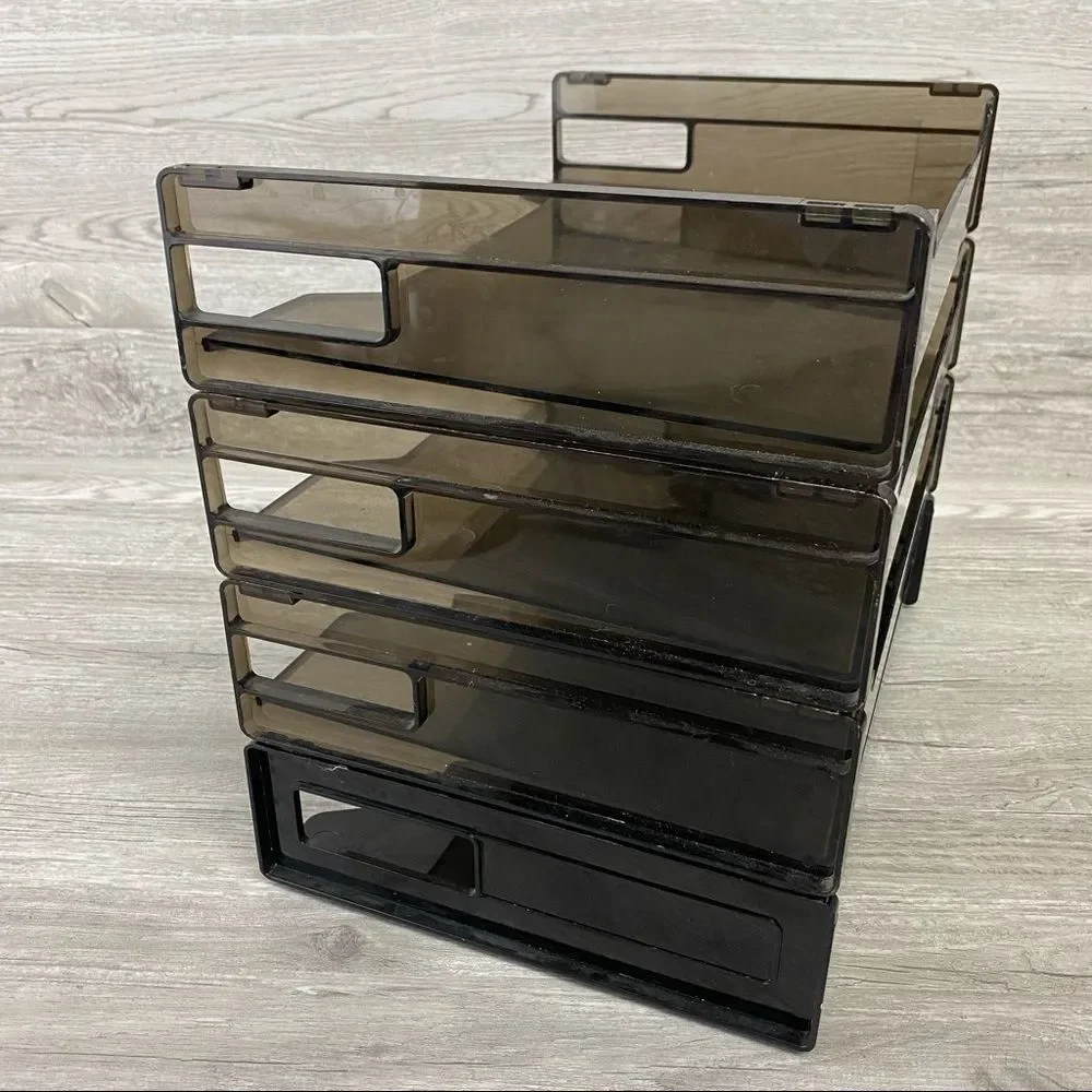 Stackable Black Ombré Letter Organizer Tray
